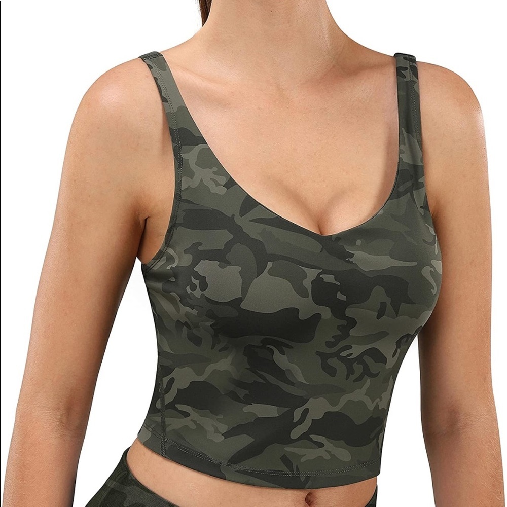 Camo Long Line Sports Bra Buttery Soft M